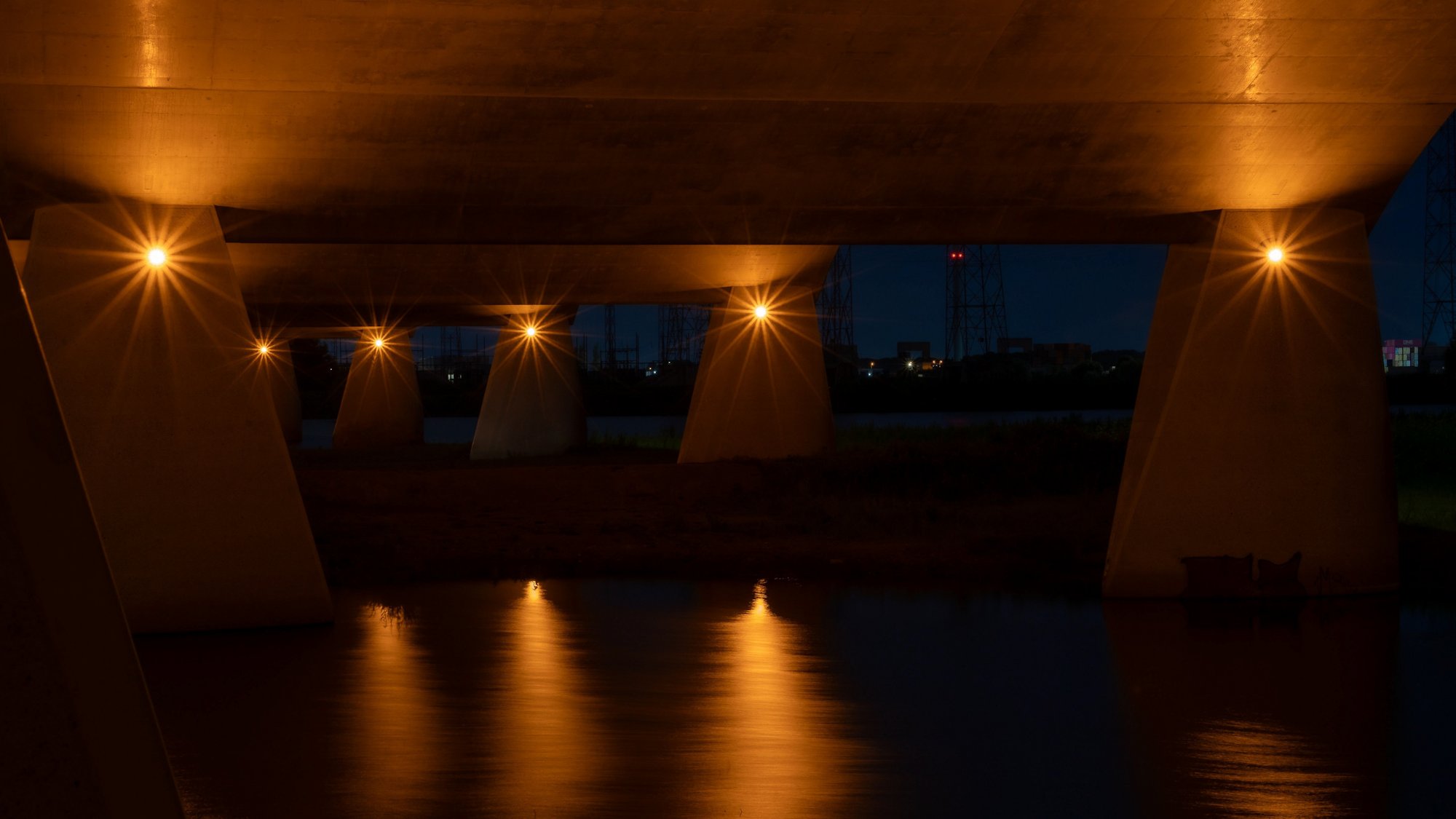 brug lichtjes Nijmegen de Overloop